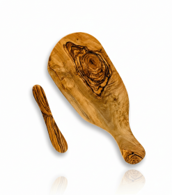 Mediterranean Olive Wood Bread & Butter Set. 2-Pcs