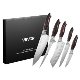 Kitchen Knife Set, 5 Piece High Carbon Stainless Steel Sharp Knife Set, Durable and Rust-Resistant