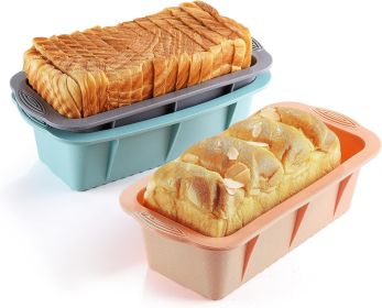 3PCS Silicone Bread Loaf Pan, Non-Stick Bread Pans for Baking, Easy Release Loaf Pan, Great for Homemade Bread, Cakes, Brownies