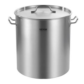 Stainless Steel Stockpot, 54L Large Cooking Pots, Cookware Sauce Pot with Basket, Lid, and Handle, Heavy Duty Commercial Grade Stock Pot