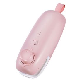 1pc Sealing Machine Mini Heat Sealer, Upgraded USB Charging 2 In 1 Heat Sealer Cutter Rechargeable Bag Resealer, Portable Handheld Heat Vacuum Se (Color: Pink)